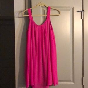 NWOT Hot pink dress with bow in back